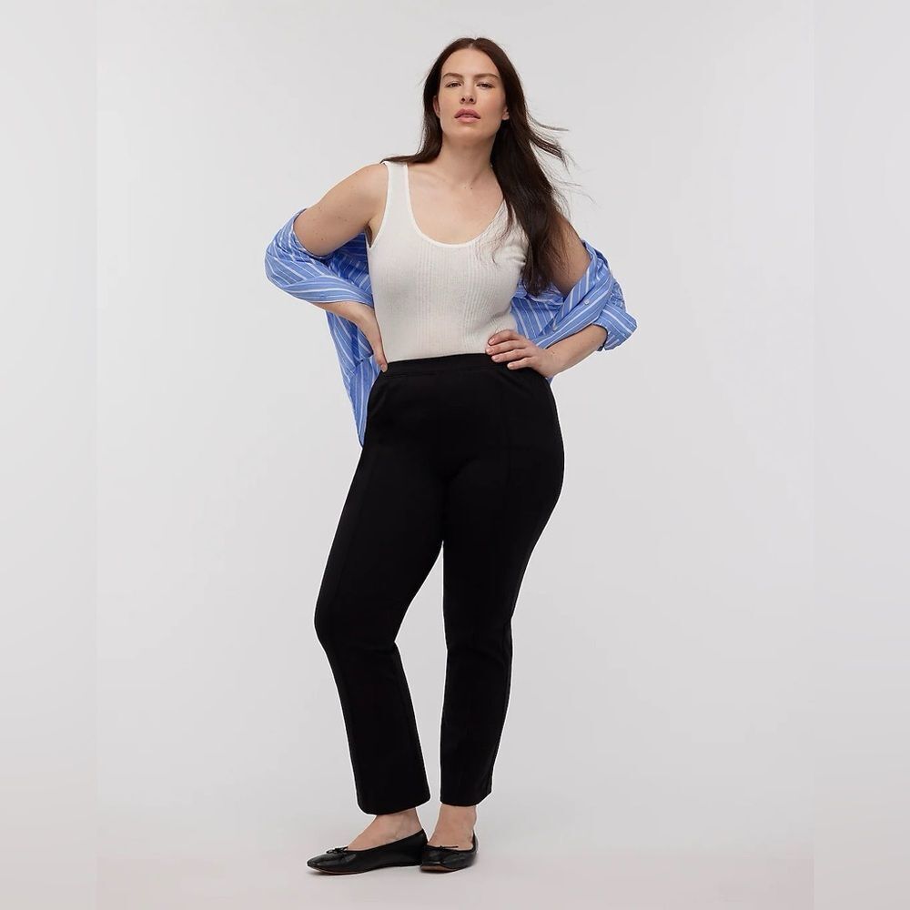 NWT Madewell Lightweight Ponte Kickflare Legging Pants in True Black